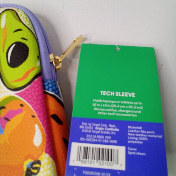 Tabitha Brown Target 15” Tech Sleeve Laptop Tablet Colorful Fruit Print NEW - Picture 12 of 14